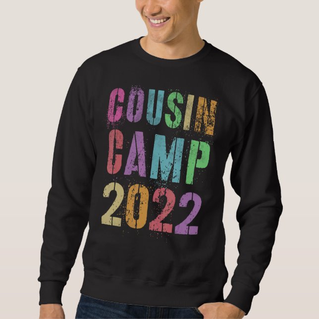 Cousin Camp 2022 Grandma Grandpa Summer Camp Autog Sweatshirt (Front)