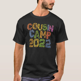 Cousin Camp 2022 Leopard Print Grandma Grandpa T-Shirt