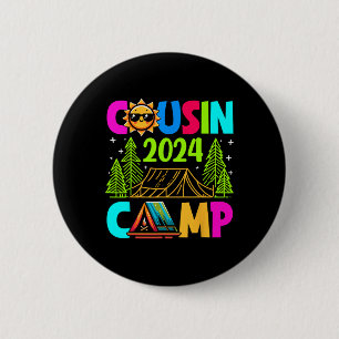 Cousin Camp 2024 Family Vacation Summer Camping Cr 6 Cm Round Badge