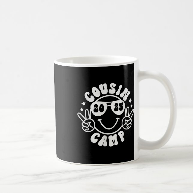 Cousin Camp 2025 Camper Camping Campfire Summer Va Coffee Mug (Right)