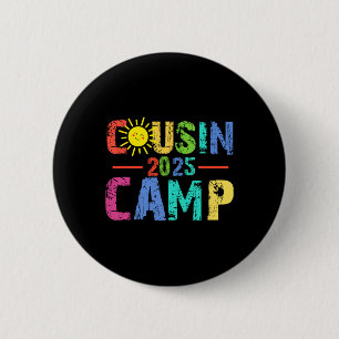 Cousin Camp 2025 Camping Campfire Summer Vacation  6 Cm Round Badge