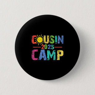 Cousin Camp 2025 Camping Campfire Summer Vacation 6 Cm Round Badge