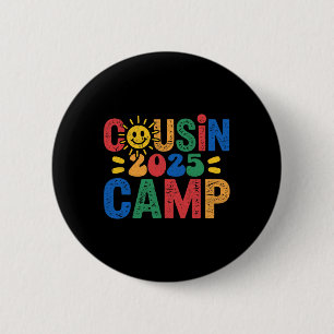 Cousin Camp 2025 Camping Campfire Summer Vacation  6 Cm Round Badge