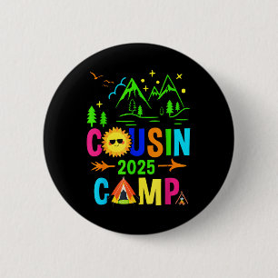 Cousin Camp 2025 Camping Campfire Summer Vacation  6 Cm Round Badge