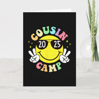 Cousin Camp 2025 Camping Campfire Summer Vacation Card
