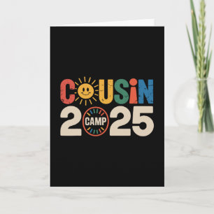 Cousin Camp 2025 Camping Campfire Summer Vacation Card