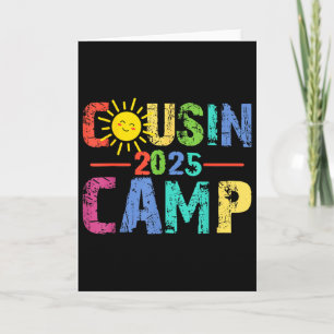 Cousin Camp 2025 Camping Campfire Summer Vacation Card