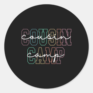 Cousin Camp 2025 Camping Campfire Summer Vacation Classic Round Sticker