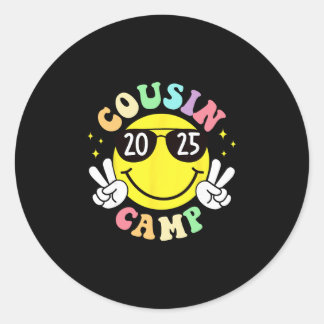 Cousin Camp 2025 Camping Campfire Summer Vacation Classic Round Sticker