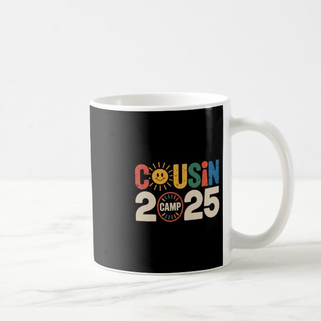 Cousin Camp 2025 Camping Campfire Summer Vacation  Coffee Mug (Right)