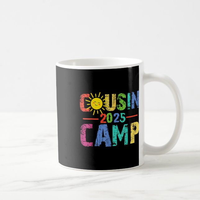 Cousin Camp 2025 Camping Campfire Summer Vacation  Coffee Mug (Right)