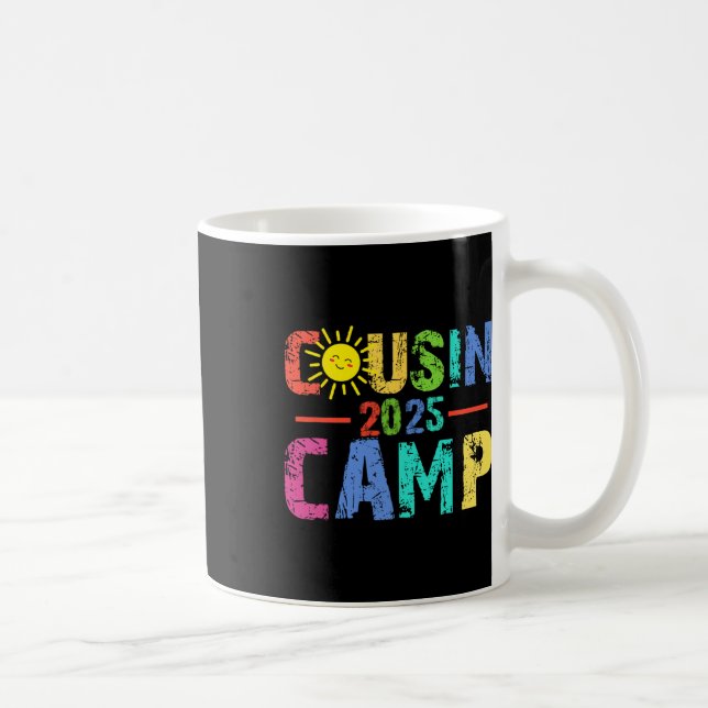 Cousin Camp 2025 Camping Campfire Summer Vacation  Coffee Mug (Right)
