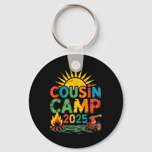 Cousin Camp 2025 Camping Campfire Summer Vacation Key Ring