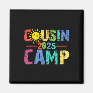 Cousin Camp 2025 Camping Campfire Summer Vacation Magnet