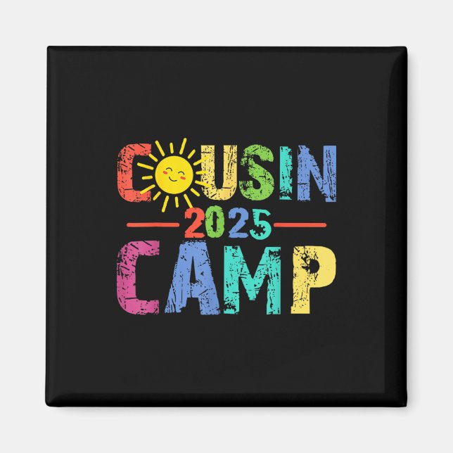 Cousin Camp 2025 Camping Campfire Summer Vacation  Magnet (Front)