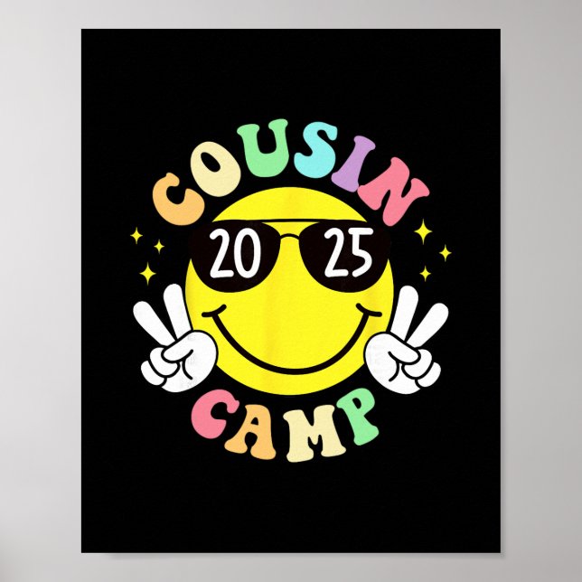 Cousin Camp 2025 Camping Campfire Summer Vacation  Poster (Front)