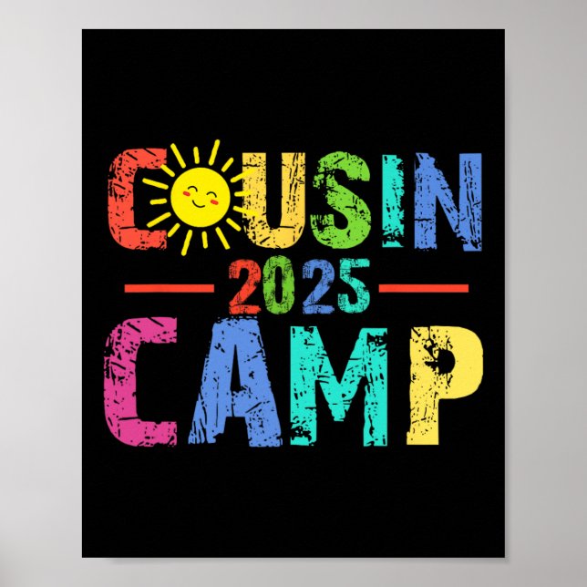 Cousin Camp 2025 Camping Campfire Summer Vacation  Poster (Front)