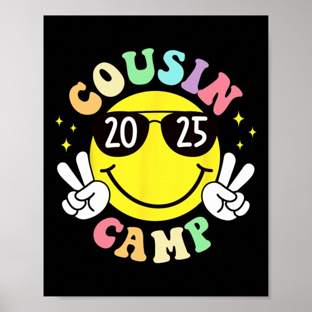 Cousin Camp 2025 Camping Campfire Summer Vacation  Poster (Front)