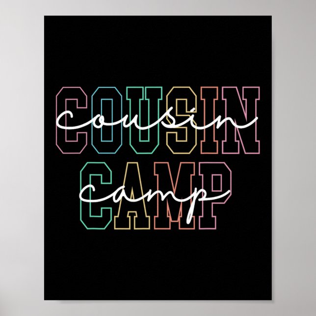 Cousin Camp 2025 Camping Campfire Summer Vacation  Poster (Front)