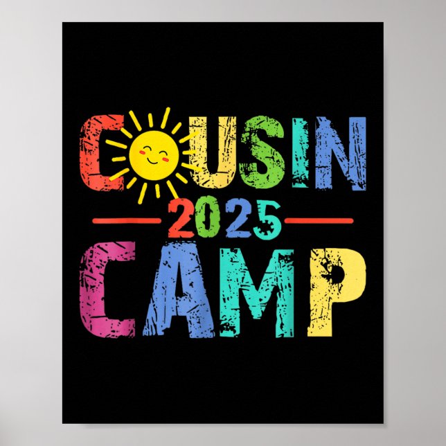 Cousin Camp 2025 Camping Campfire Summer Vacation  Poster (Front)