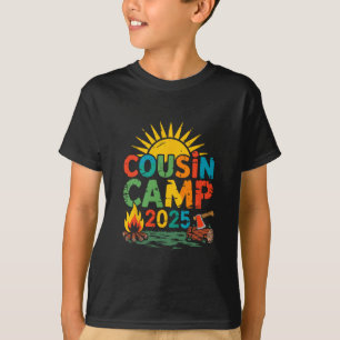 Cousin Camp 2025 Camping Campfire Summer Vacation T-Shirt