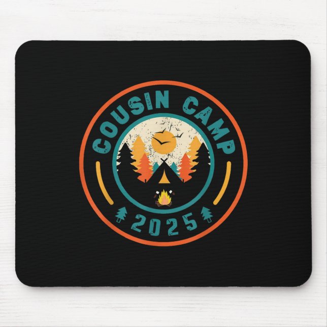 Cousin Camp 2025 Camping Crew Campfire Summer Vaca Mouse Pad (Front)