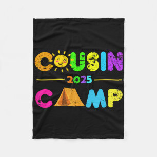Cousin Camp 2025 Camping Summer Vacation 2025 Fami Fleece Blanket