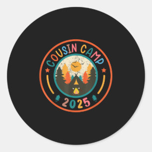 Cousin Camp 2025 Family Reunion Camping Adventure Classic Round Sticker
