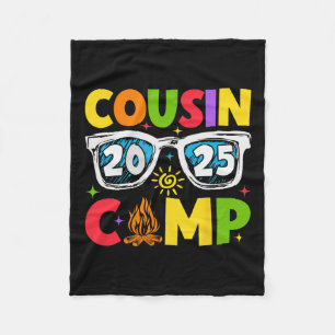 Cousin Camp 2025 Family Vacation Summer Camping 1 Fleece Blanket