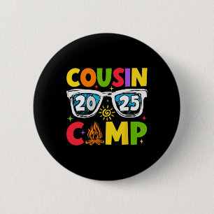 Cousin Camp 2025 Family Vacation Summer Camping  6 Cm Round Badge