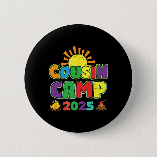 Cousin Camp 2025 Family Vacation Summer Camping Cr 6 Cm Round Badge (Front)