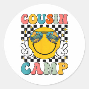 Cousin Camp 2025 Family Vacation Summer Camping Cr Classic Round Sticker