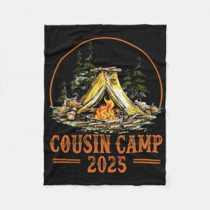 Cousin Camp 2025 Family Vacation Summer Camping Cr Fleece Blanket