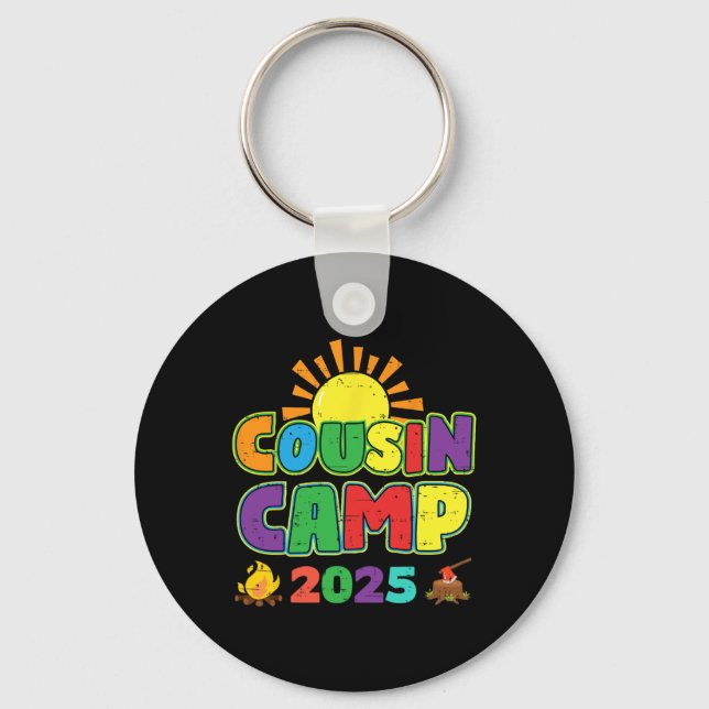 Cousin Camp 2025 Family Vacation Summer Camping Cr Key Ring (Front)