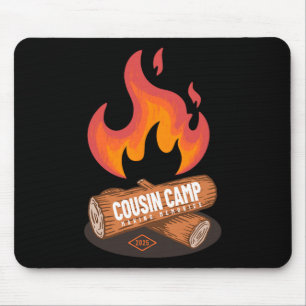 Cousin Camp 2025 Fun Summer Camping Campfire Graph Mouse Pad