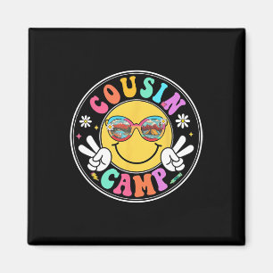Cousin Camp 2025 Funny Camping Crew Summer Family  Magnet