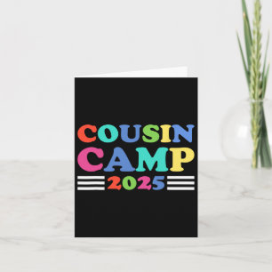 Cousin Camp 2025 Funny Summer Camping Family Card
