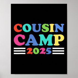 Cousin Camp 2025 Funny Summer Camping Family Poster
