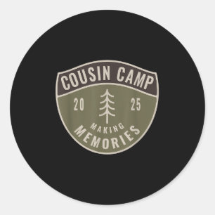 Cousin Camp 2025 Making Memories Summer Fun Classic Round Sticker