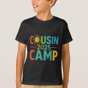 Cousin Camp 2025 Matching Outfit Outdoor Family Re T-Shirt
