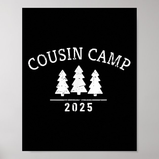 Cousin Camp 2025 Minimalist Tree Artwork Fun Summe Poster (Front)