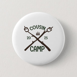 Cousin Camp 2025 Shirt Matching Group Camping Vaca 6 Cm Round Badge