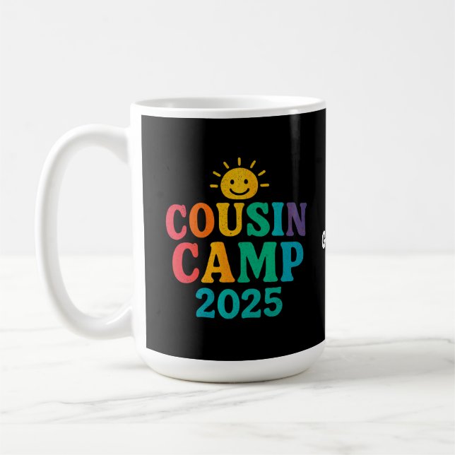 Cousin Camp 2025 Summer Vacation Fun Camping  Coffee Mug (Left)