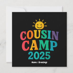 Cousin Camp 2025 Summer Vacation Fun Camping  Invitation