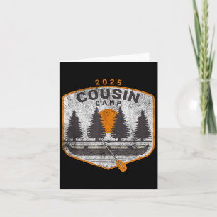 Cousin Camp 2025 Vintage Canoe Art Summer Family C Card