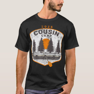 Cousin Camp 2025 Vintage Canoe Art Summer Family C T-Shirt