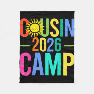 Cousin camp 2026 matching family vacation summer fleece blanket