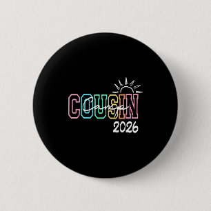 Cousin camp 2026 summer beach vacation family 6 cm round badge