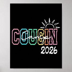 Cousin camp 2026 summer beach vacation family poster