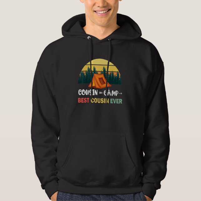 Cousin Camp Best Cousin Ever  Camping Summer Outdo Hoodie (Front)
